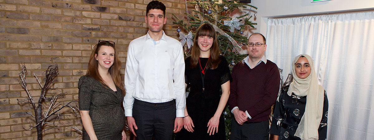 The Level Trust staff team. Left to right: Jane Malcolm, Christian Iszchak, Maddy Iszchak, Neil O'Hara and Husna Rasul
